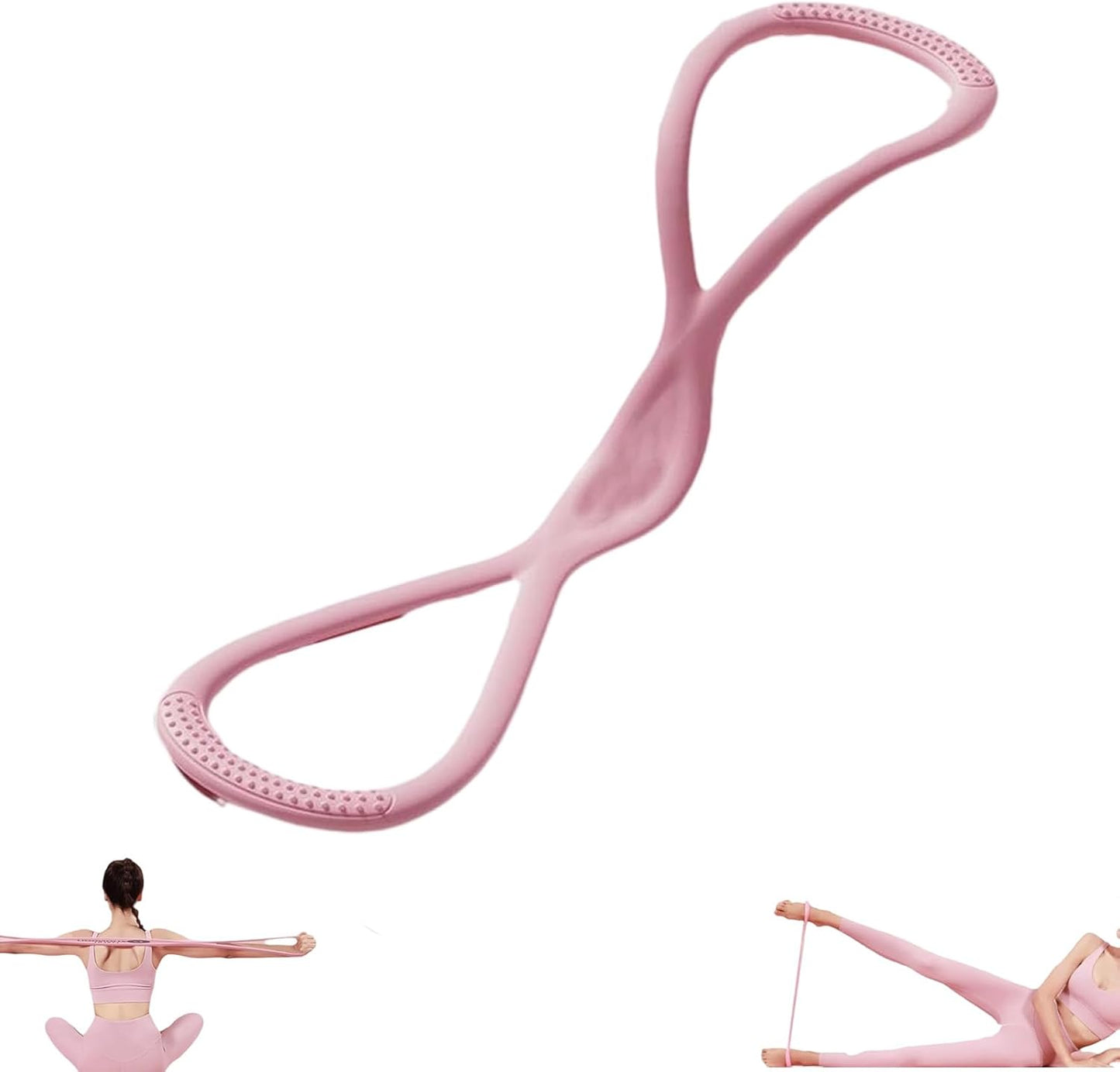 WEEZZUN Novealcrbe Resistance Bands, Novealcrbe Figure 8 Resistance Bands, Luminousdo Resistance Band for Women Men, Yoga Resistance Band for A Sexy Back in Just 10 Minutes/Day