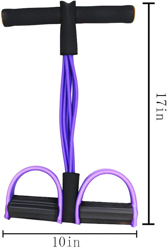 WEEZZUN Multifunction Tension Rope, 6-Tube Elastic Yoga Pedal Puller Resistance Band, Natural Latex Tension Rope Fitness Equipment, for Abdomen/Waist/Arm/Leg Stretching Slimming Training