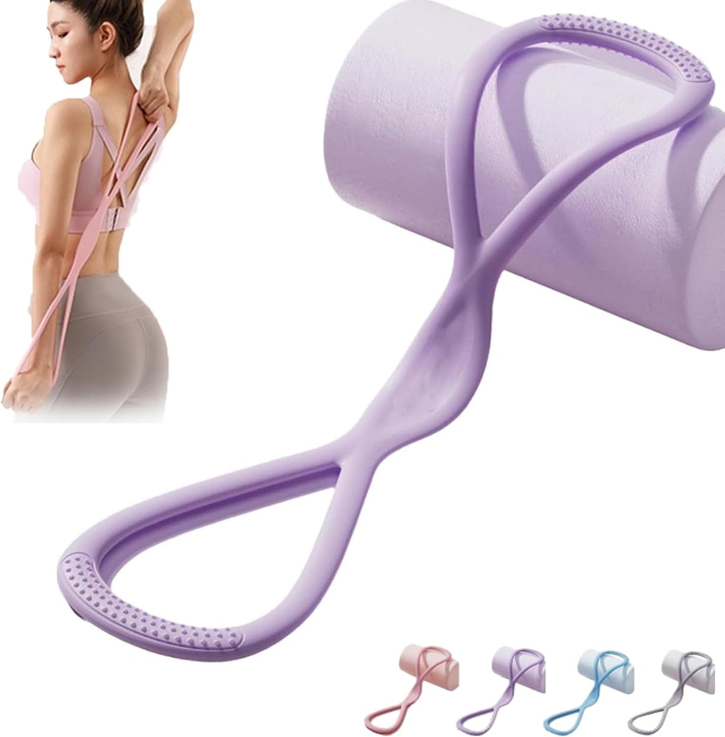 WEEZZUN Luminousdo Resistance Bands, Figure 8Exercise Bands for Women,Victoriousact Weezzun Silicone ExerciseBand with Handles for Working Out,Arm, Chest Expander Strap