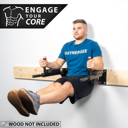 WEEZZUN Wall Mounted Dip Station. Dip Bars for L Sits, Knee Raises, and More! Gymnastics and Upper Body Fitness Training. Max Capacity 400 LB.