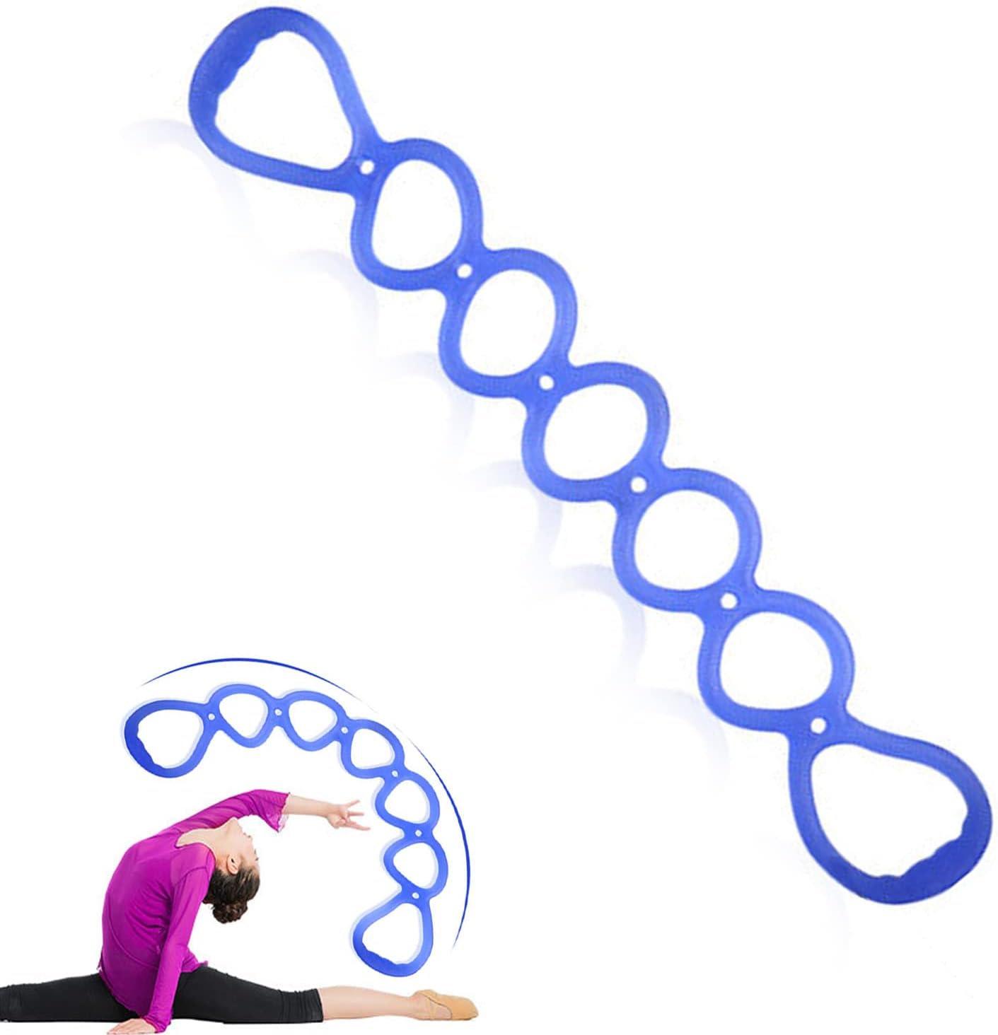 WEEZZUN 7 Ring Stretch Resistance Exercise Band, BetterJonny Workout Bands Yoga Stretching，Foot, Leg and Arm Exerciser for Home or Fitness Center Workout Walking Exercise