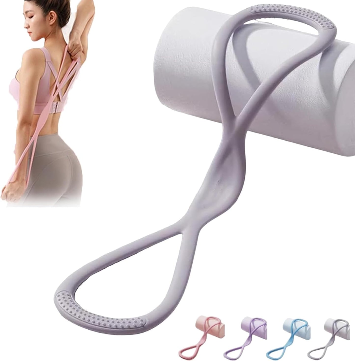 WEEZZUN Luminousdo Resistance Bands, Figure 8Exercise Bands for Women,Victoriousact Weezzun Silicone ExerciseBand with Handles for Working Out,Arm, Chest Expander Strap