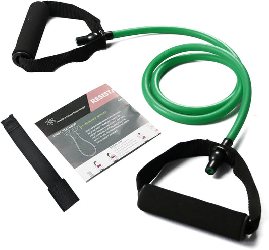 WEEZZUN Resistance Bands with Handles, Single Resistance Bands, Exercise Bands with Handles, for Resistance Training, Physical Therapy, Home Workouts, Fitness, Pilates