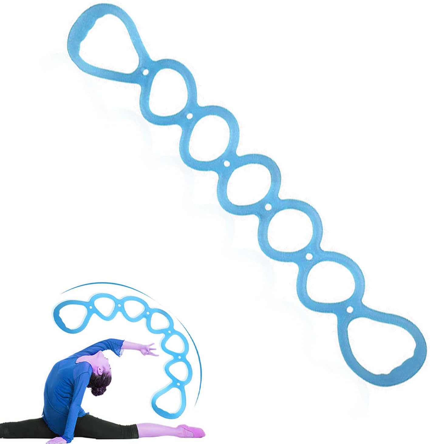 WEEZZUN 7 Ring Stretch Resistance Exercise Band, BetterJonny Workout Bands Yoga Stretching，Foot, Leg and Arm Exerciser for Home or Fitness Center Workout Walking Exercise