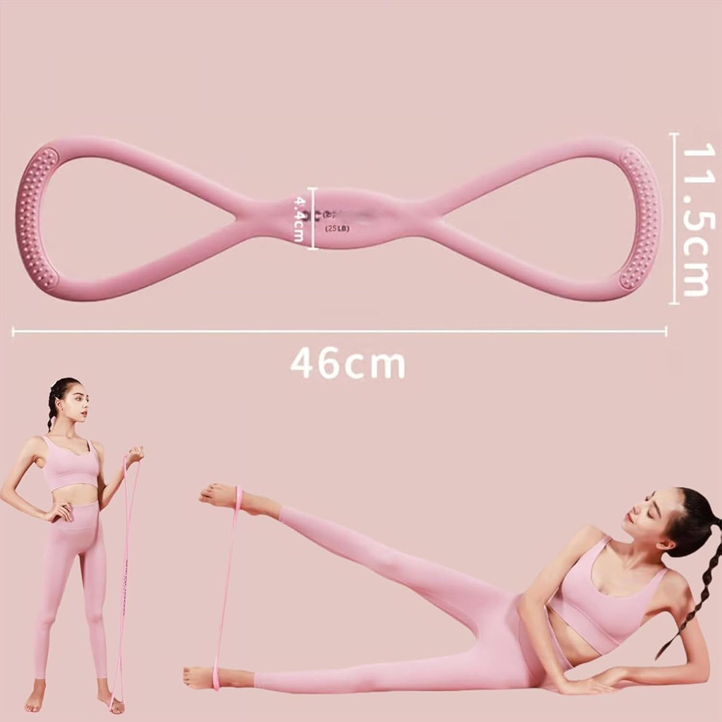 WEEZZUN Novealcrbe Resistance Bands, Novealcrbe Figure 8 Resistance Bands, Luminousdo Resistance Band for Women Men, Yoga Resistance Band for A Sexy Back in Just 10 Minutes/Day